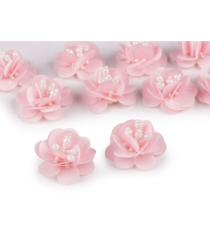 Flor de Lantejoulas com Contas Ø 3,8 cm