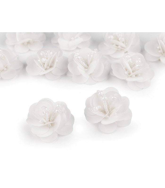 Flor de Lantejoulas com Contas Ø 3,8 cm