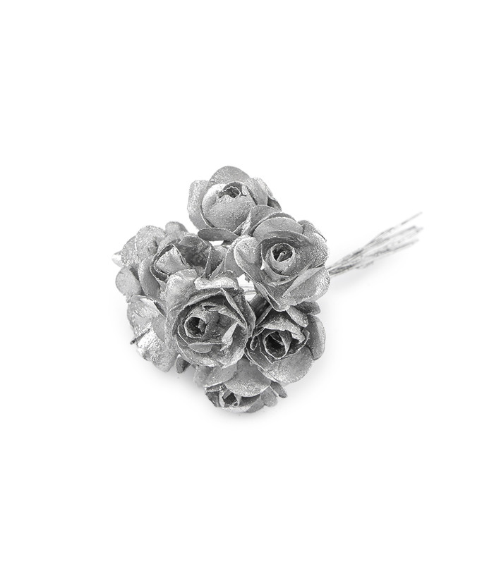 Mini rosa artificial 2 × 7 cm