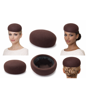 100% Merino Wool Felt Pillbox Hat Base with Self-Adjustable Sweatband – Made in Spain
