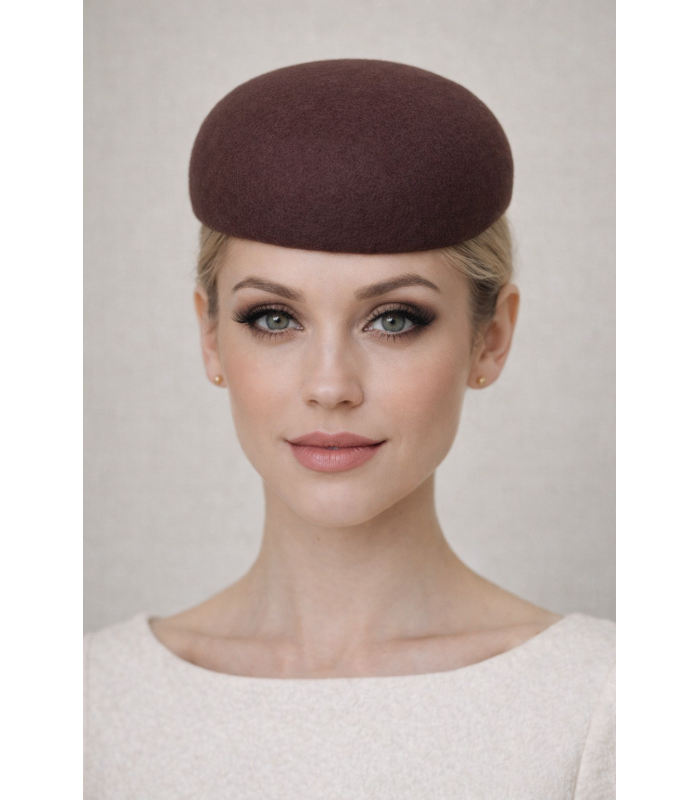 Base Pillbox em Feltro de Lã Merino 100% com Banda Autoajustável – Fabricado em Espanha