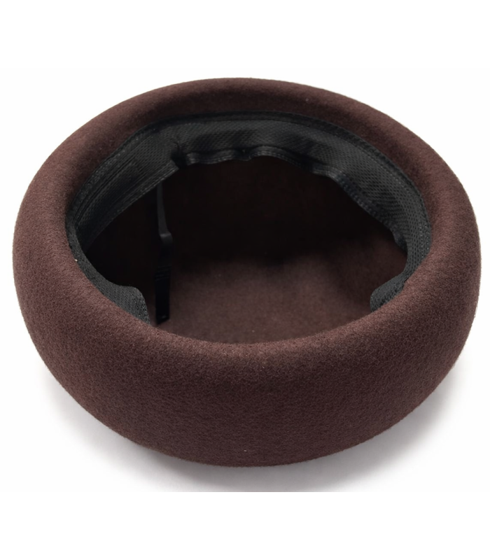 100% Merino Wool Felt Pillbox Hat Base with Self-Adjustable Sweatband – Made in Spain