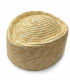Base Pillbox de Paja Natural Trenzada con Badana Interior