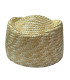 Base Pillbox de Paja Natural Trenzada con Badana Interior