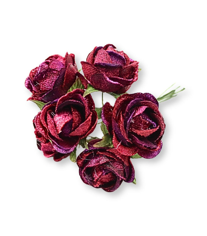 POMO DE 6 FLORES DE TERCIOPELO