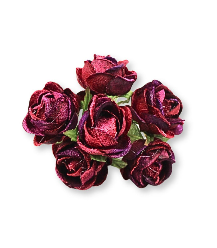 POMO DE 6 FLORES DE TERCIOPELO