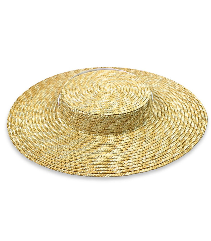NATURAL BRAIDED STRAW CANOTIER - ADJUSTABLE