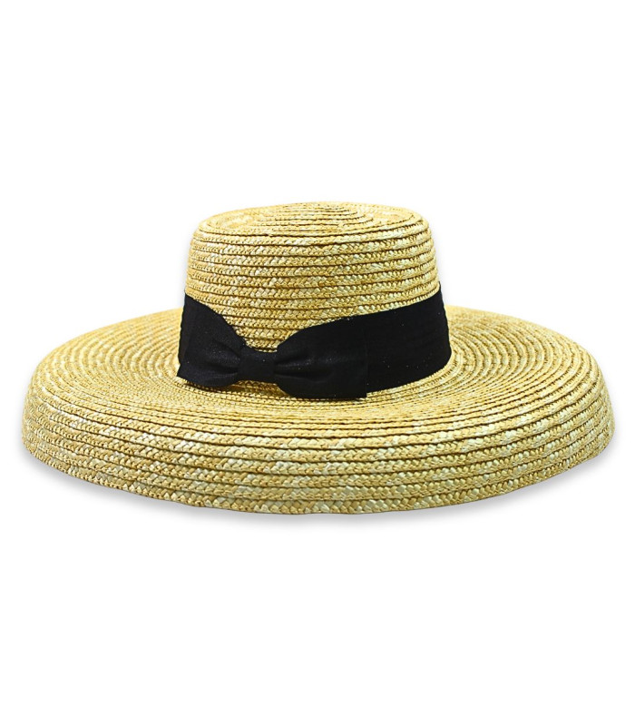 NATURAL BRAIDED STRAW PAMELA – ADJUSTABLE