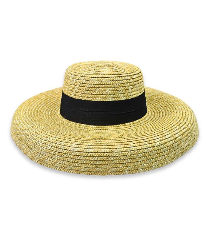 NATURAL BRAIDED STRAW PAMELA – ADJUSTABLE