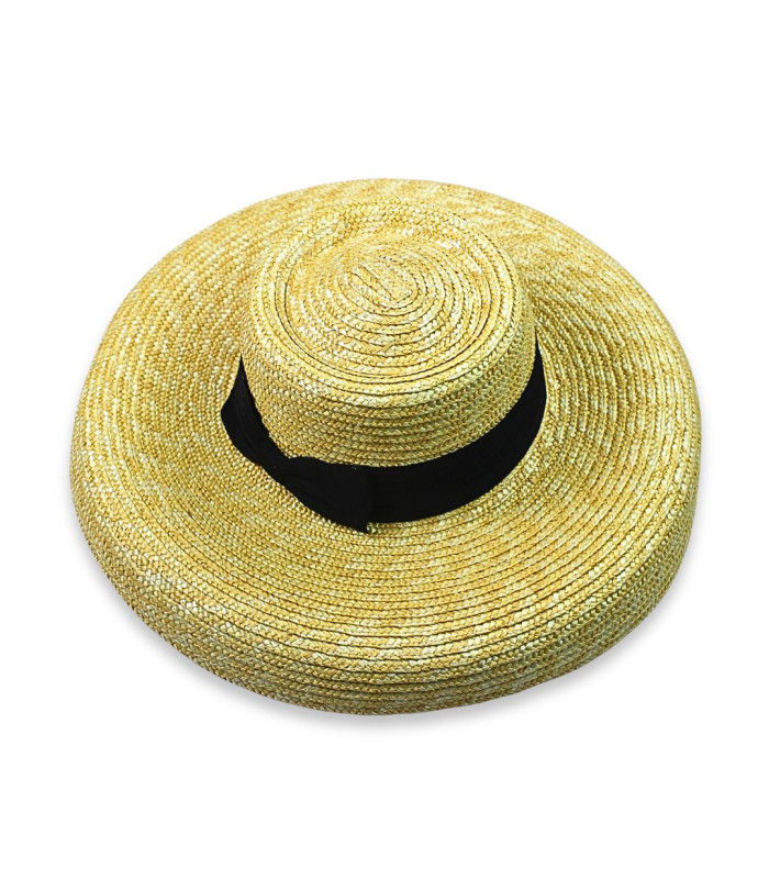 NATURAL BRAIDED STRAW PAMELA – ADJUSTABLE