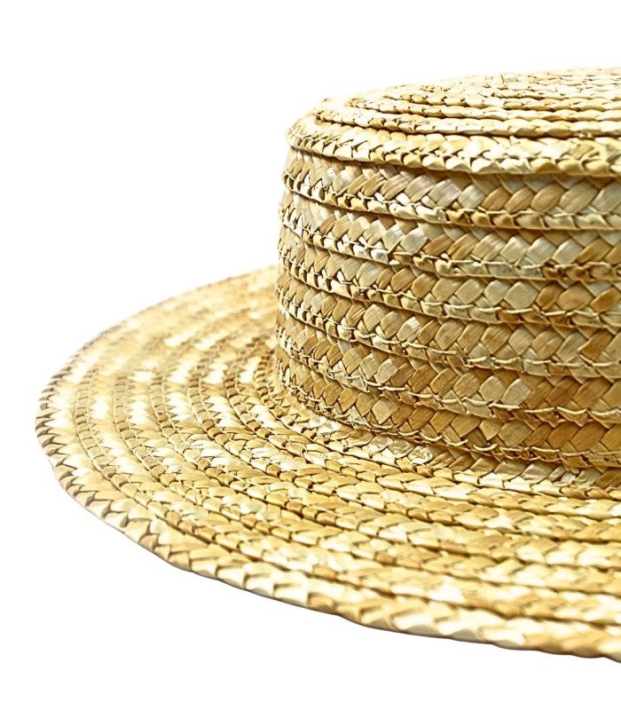 Natural Braided Straw Children's Canotier - 5 Sizes