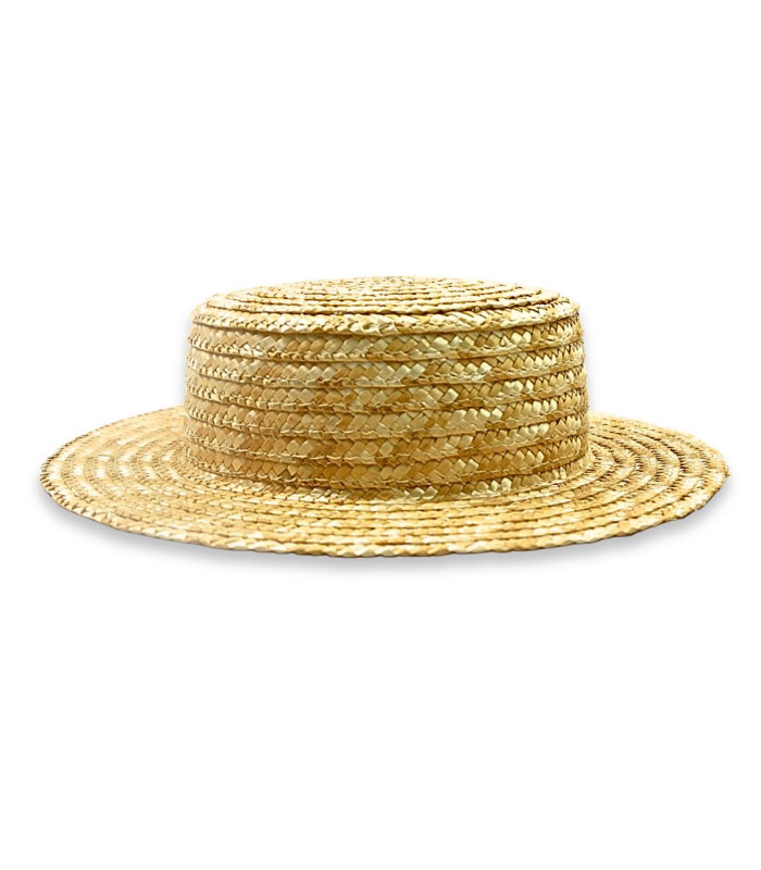 Canotier Infantil de Paja Trenzada Natural - 5 Tallas