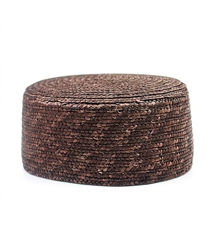 BASE PILLBOX DE PAJA NATURAL TRENZADA