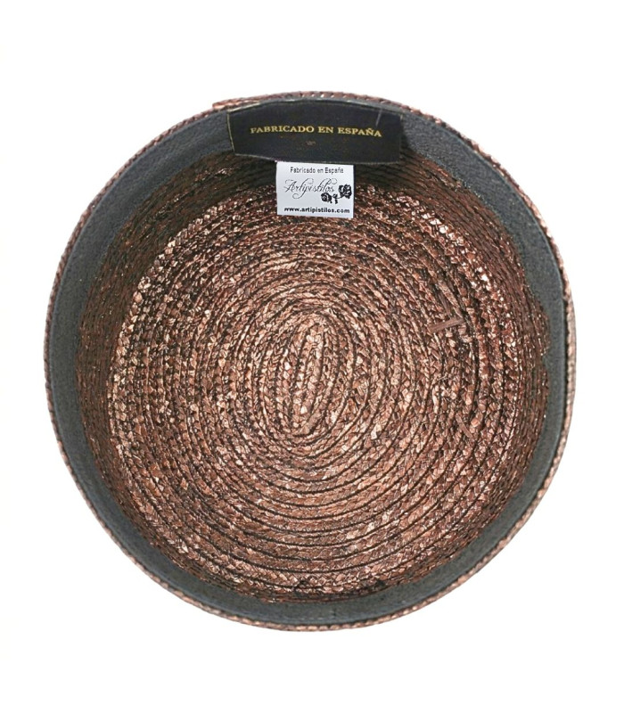 BASE PILLBOX DE PAJA NATURAL TRENZADA