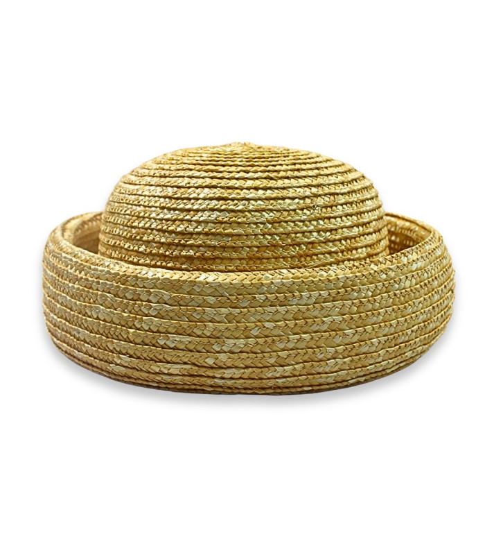 CASQUETE DE PAJA NATURAL TRENZADA "ÉLODIE"