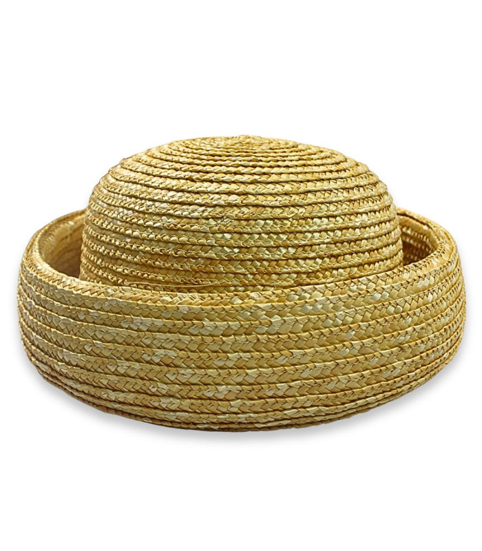 CASQUETE DE PAJA NATURAL TRENZADA "ÉLODIE"