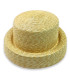 BOATER HAT BASE MADE OF BRAIDED NATURAL STRAW