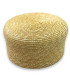 NATURAL BRAIDED STRAW PILLBOX BERET