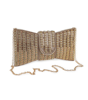 ABENDTASCHE MIT STRASSBESATZ