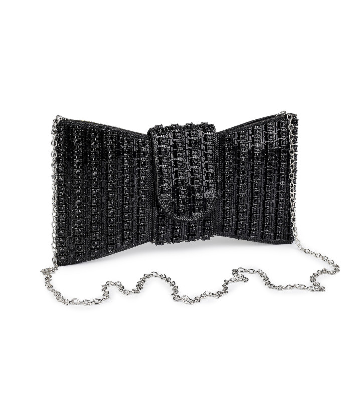 EVENING BAG WITH RHINESTONE EMBELLISHMENT