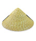 SOMBRERO CÓNICO ASIÁTICO DE PAJA NATURAL TRENZADA