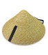 SOMBRERO CÓNICO ASIÁTICO DE PAJA NATURAL TRENZADA
