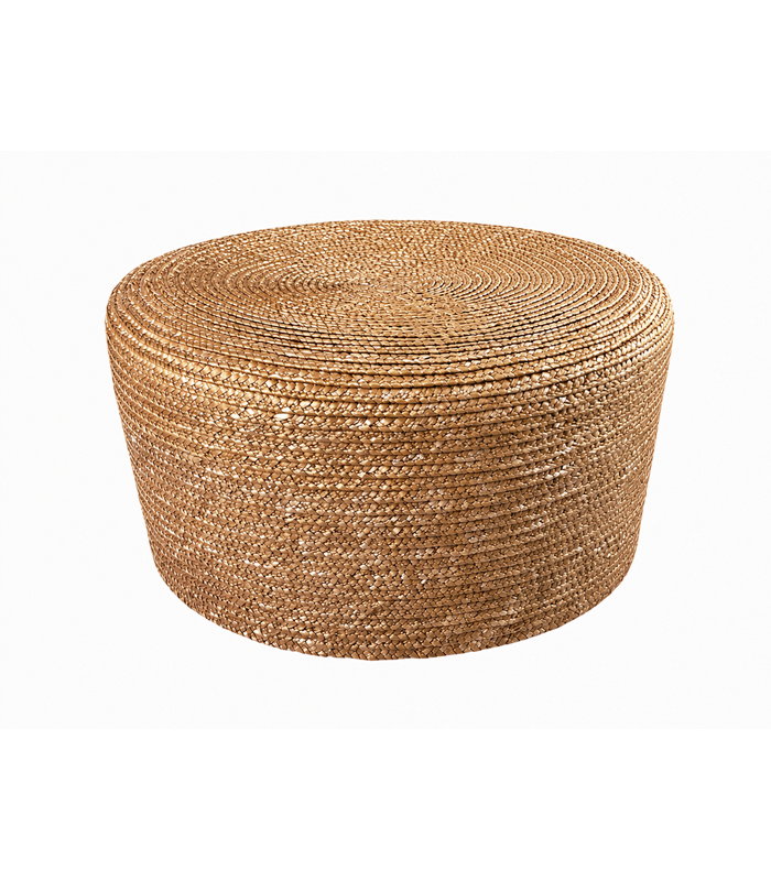 CASQUETE PILLBOX DE PAJA NATURAL TRENZADA