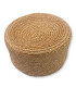 CASQUETE PILLBOX DE PALHA NATURAL ENTRANÇADA