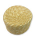 CASQUETE PILLBOX DE PALHA NATURAL ENTRANÇADA