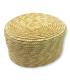 CASQUETE PILLBOX DE PALHA NATURAL ENTRANÇADA