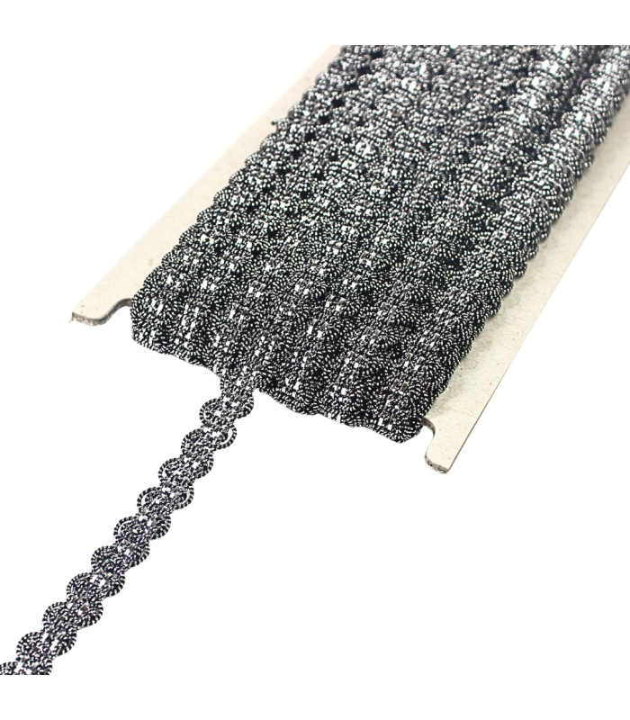Rayon-Borte mit Lurex 1 cm