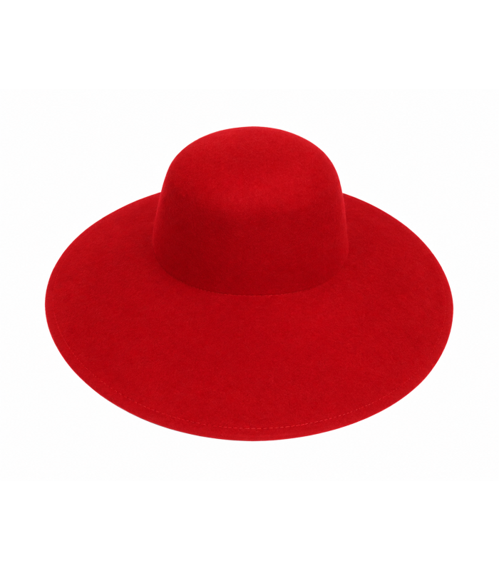 Sailor felt wide-brimmed hat