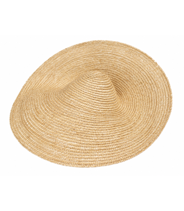 Chapéu de palha natural "Saucer" 45 cm