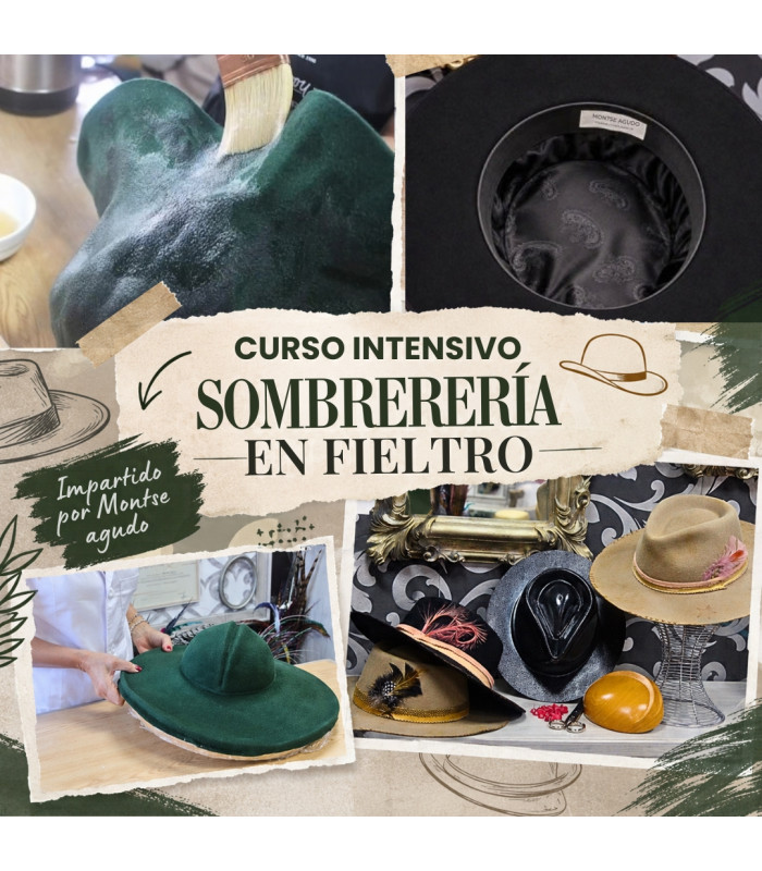 Curso Intensivo de Sombrerería en Fieltro: Técnicas Avanzadas y Alta Costura