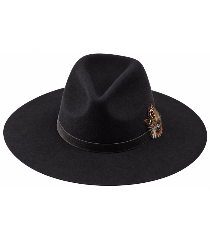 FEDORA-HUT AUS MERINOWOLLE MIT FEDERN – FORMSTABIL UND GRÖSSENVERSTELLBAR