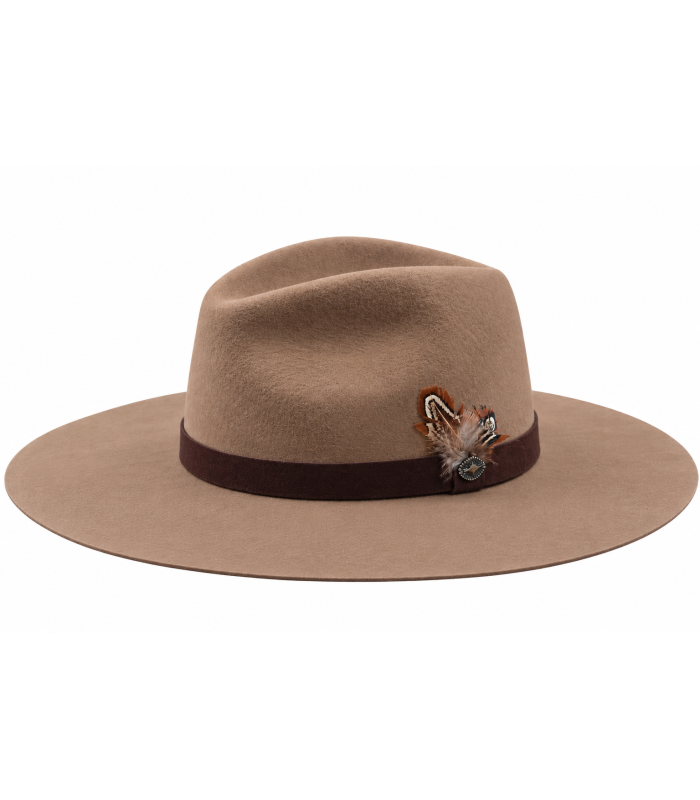 FEDORA-HUT AUS MERINOWOLLE MIT FEDERN – FORMSTABIL UND GRÖSSENVERSTELLBAR