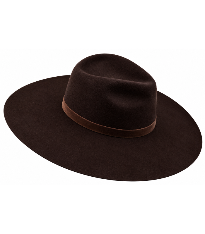 FEDORA-HUT AUS MERINOWOLLE MIT FEDERN – FORMSTABIL UND GRÖSSENVERSTELLBAR