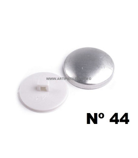 SELF-COVER BUTTON WITH MACHINE Nº 44 SILVER