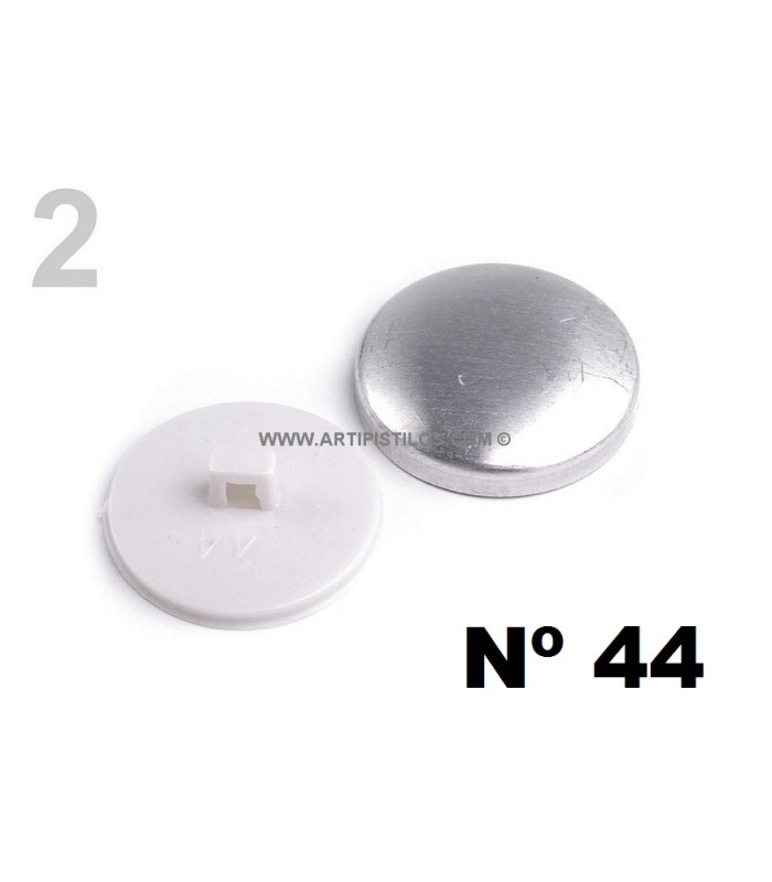 BOTON PARA FORRAR CON MAQUINA Nº 44 PLATA