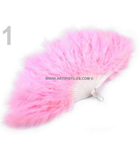 Abanico De Plumas 50 - 65 Cms. Rosa - plastico