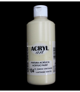 Pintura Acrilica 250 Ml. Para Pintar Porcelana Fria 250 Ml. Blanco Vintage