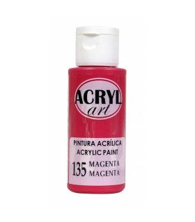 Pintura Acrilica 250 Ml. Para Pintar Porcelana Fria Magenta 250 Ml.