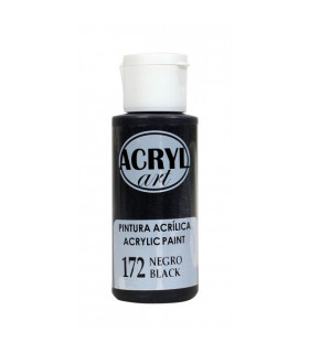 Pintura Acrilica 250 Ml. Para Pintar Porcelana Fria Negro 250 Ml.