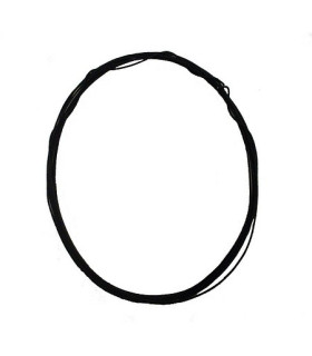 Arame Forrado Com Fio De Algodão 0,50 Mm. X 5 Mts. Preto Rollo De 5 Mts. - flores para