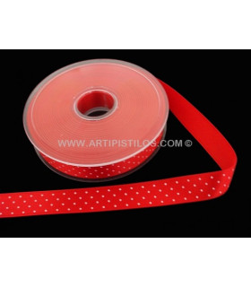 Tafetan 38 Mm. Con Lunares Rojo 1 Mt. X 38 Mm. - cinta