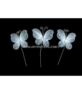 Mariposa Grande 5,5 X 5,5 Cms. Blanco 5,5 X 5,5 Cms.