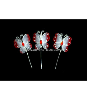 Mariposa Grande 5,5 X 5,5 Cms. Rojo 5,5 X 5,5 Cms.