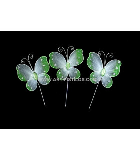 Mariposa Grande 5,5 X 5,5 Cms. Verde 5,5 X 5,5 Cms.