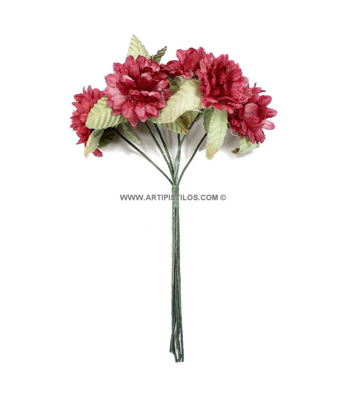 FLOR ZINNIA - RAMILLETE 6 UNIDADES