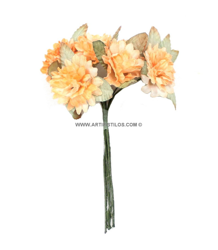 FLOR ZINNIA - RAMILLETE 6 UNIDADES